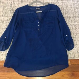 blue blouse from Express